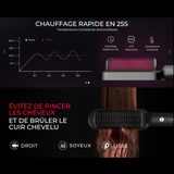 STEAMBRUSH® PRO HAIR 3 en 1 tendance, lisseur, brosse et sèche-cheveux avec puce intelligente, plaques céramique pour cheveux lisses, volumineux et sans frisottis