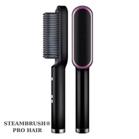 STEAMBRUSH® PRO HAIR 3 en 1 tendance, lisseur, brosse et sèche-cheveux avec puce intelligente, plaques céramique pour cheveux lisses, volumineux et sans frisottis