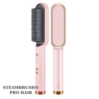 STEAMBRUSH® PRO HAIR 3 en 1 tendance, lisseur, brosse et sèche-cheveux avec puce intelligente, plaques céramique pour cheveux lisses, volumineux et sans frisottis