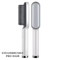 STEAMBRUSH® PRO HAIR 3 en 1 tendance, lisseur, brosse et sèche-cheveux avec puce intelligente, plaques céramique pour cheveux lisses, volumineux et sans frisottis